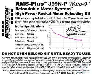 AeroTech J99N-P RMS-54/852 Reload Kit (1 Pack) - 10099P