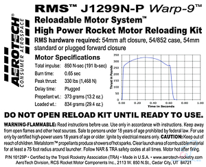 AeroTech J1299N-P RMS-54/852 Reload Kit (1 Pack) - 10129P