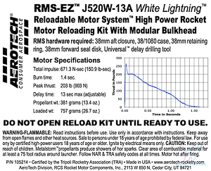 Seasonal - AeroTech J520W-13A RMS-38/1080 Reload Kit (1 Pack) - 105214