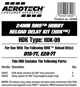 AeroTech HDK-09 RMS-24/40 Hobby Delay Kit (3-Pack) - 43509
