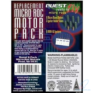 Quest Micro Maxx(tm) Rocket Motors 6-Pack - Q5631