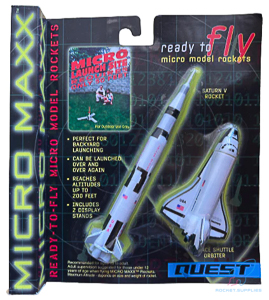 Quest Micro Maxx(tm) Space Shuttle & Saturn V Dual Rocket Pack - Q5643