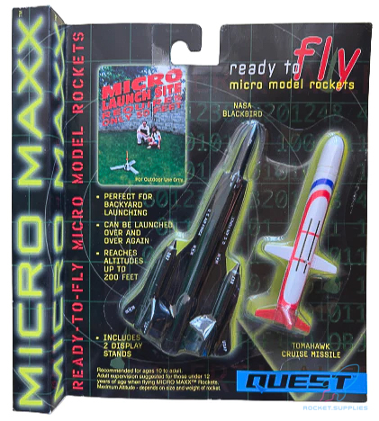Quest Micro Maxx(tm) SR-71 Blackbird & Tomahawk Cruise Missile Dual Rocket Pack - Q5641