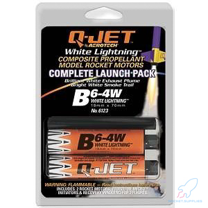 Quest Q-Jet(tm) B6-4W White Lightning Complete 2-Motor Launch Pack - Q6123