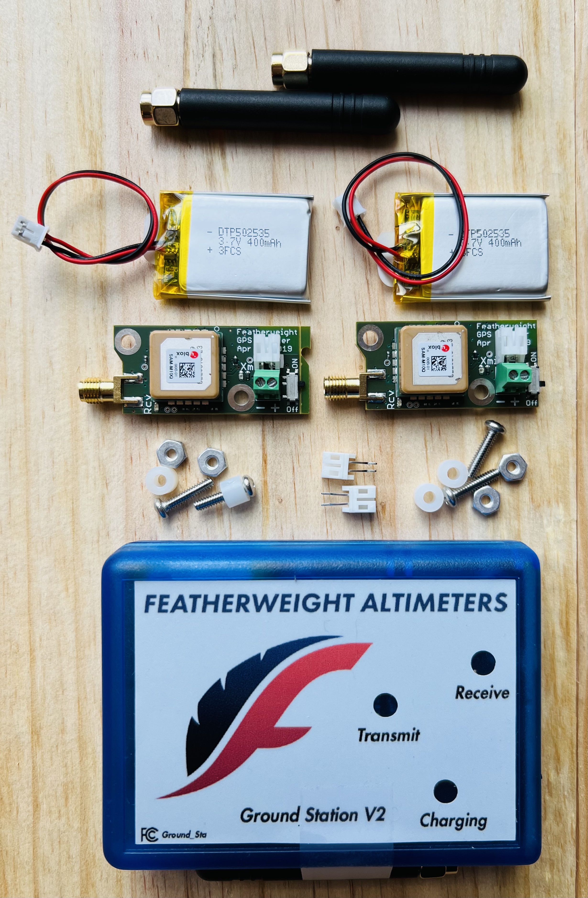 Featherweight GPS 3-unit system (GS + 2 trackers + 2 batteries)