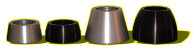 Madcow TC7539B, Tailcone Retainer Cone, 75mm MMT to 3.9" AF, Black Anodize